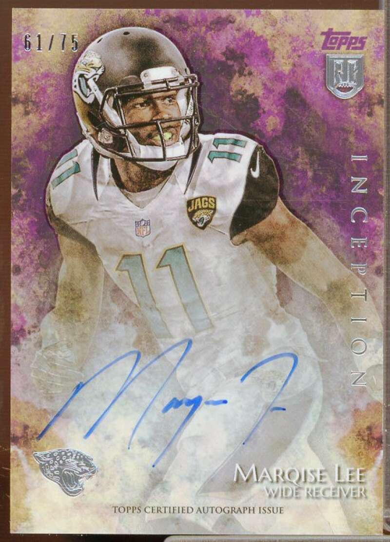 Marqise Lee AU Rookie Card 2014 Topps Inception Purple #14R  Image 1