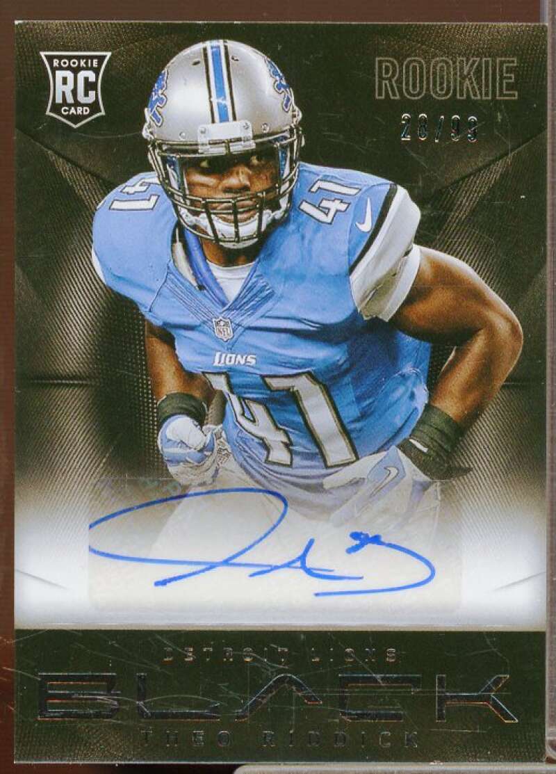 Theo Riddick/99 Rookie Card 2013 Panini Black Rookie Signatures #185  Image 1