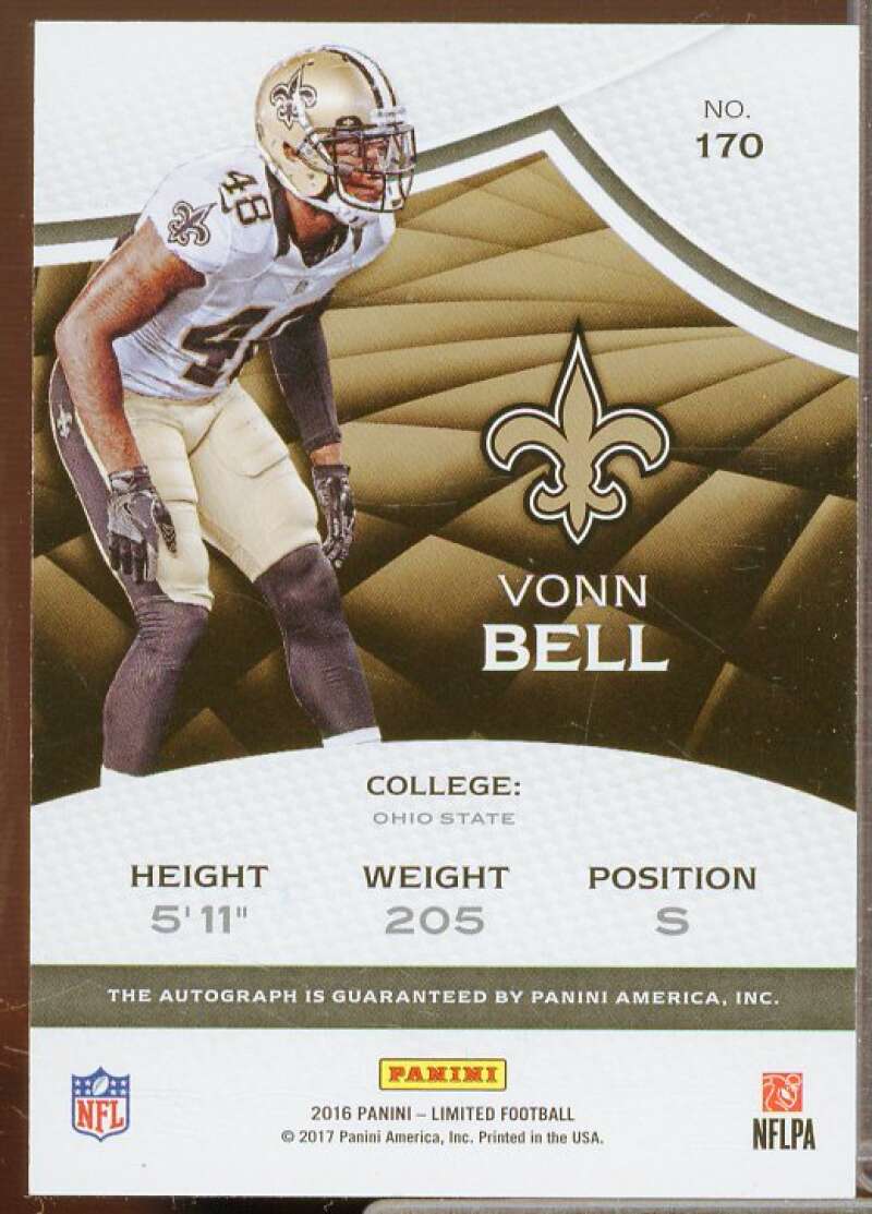 Vonn Bell AU/99 Rookie Card 2016 Limited #170  Image 2