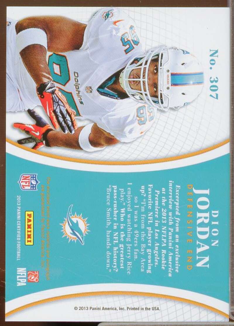 Dion Jordan JSY AU/199 Rookie Card 2013 Certified Mirror Red #307  Image 2