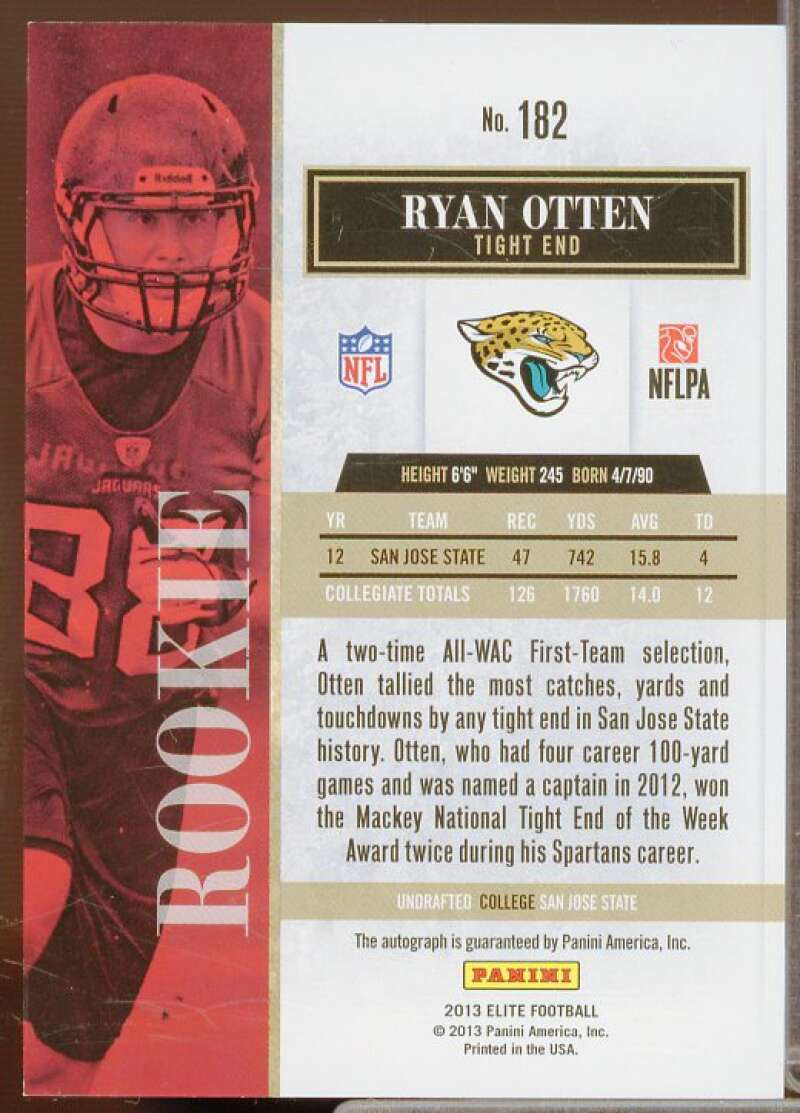 Ryan Otten/299 Rookie Card 2013 Elite Turn of the Century Autographs #182  Image 2