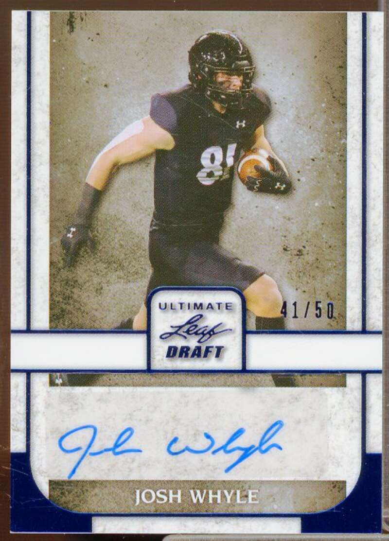 Josh Whyle Rookie Card 2022 Leaf Ultimate Draft Platinum #BAJW2  Image 1