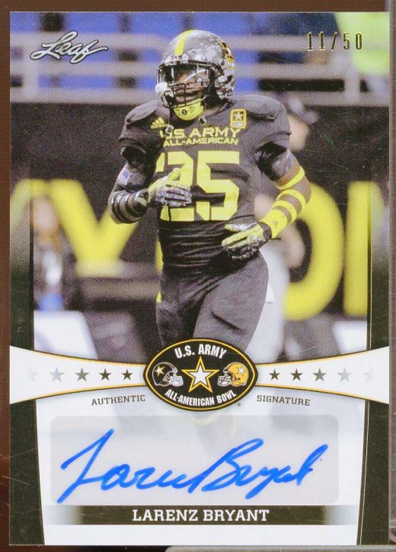 Larenz Bryant Rookie Card 2013 Leaf Army All-American Bowl Black #BALB1  Image 1