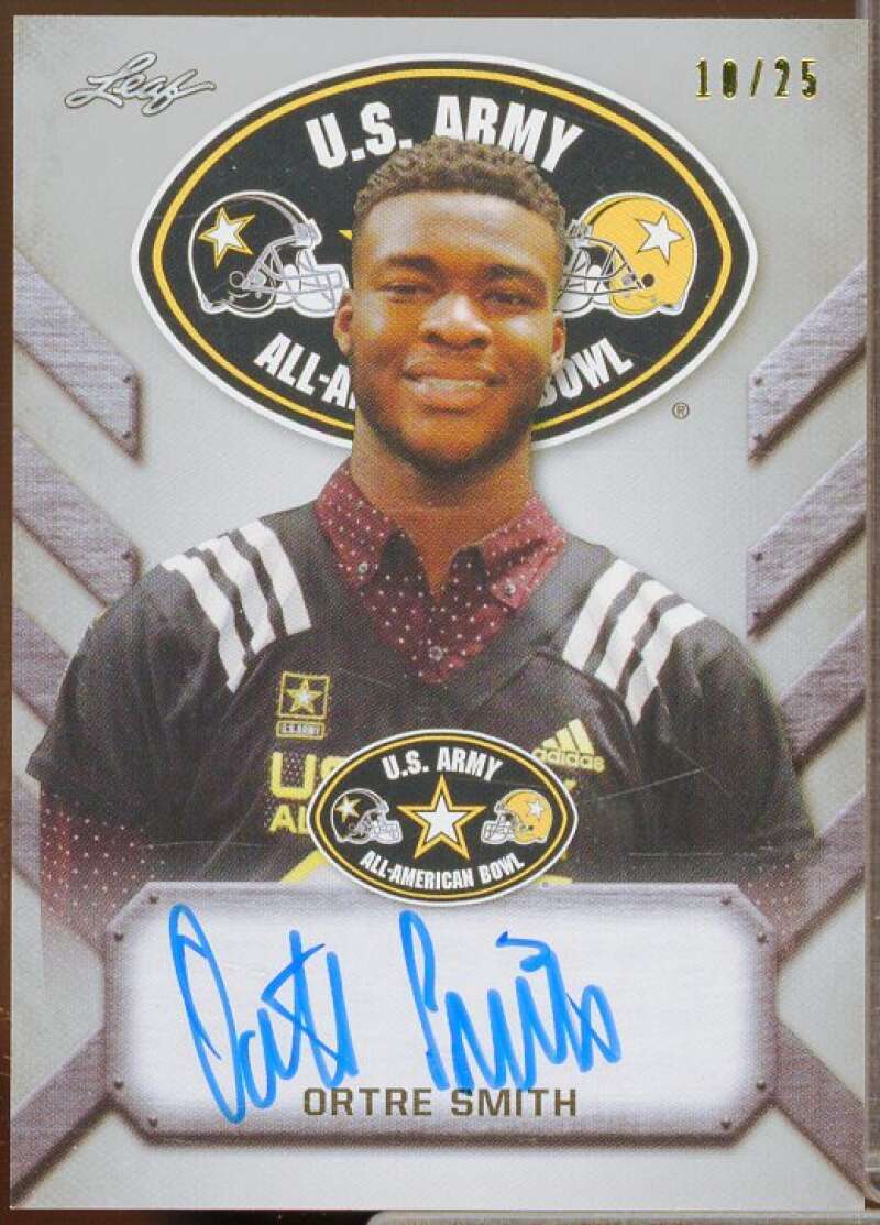 OrTre Smith 2017 Leaf Army All-American Bowl Tour Autographs Silver #ATAOS1  Image 1