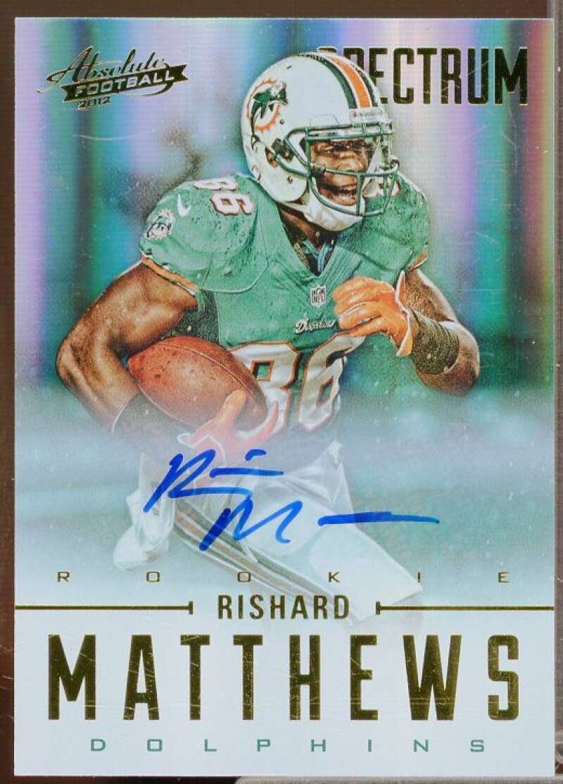 Rishard Matthews/299 Rookie Card 2012 Absolute Spectrum Gold Autographs #179  Image 1