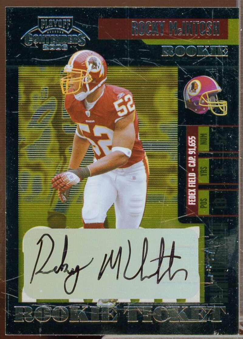 Rocky McIntosh AU Autograph Rookie Card 2006 Playoff Contenders #213  Image 1