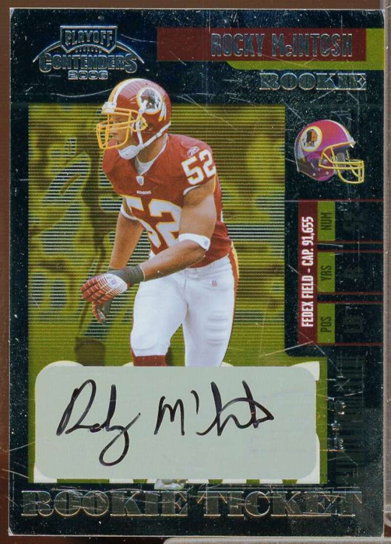 Rocky McIntosh AU Autograph Rookie Card 2006 Playoff Contenders #213  Image 1