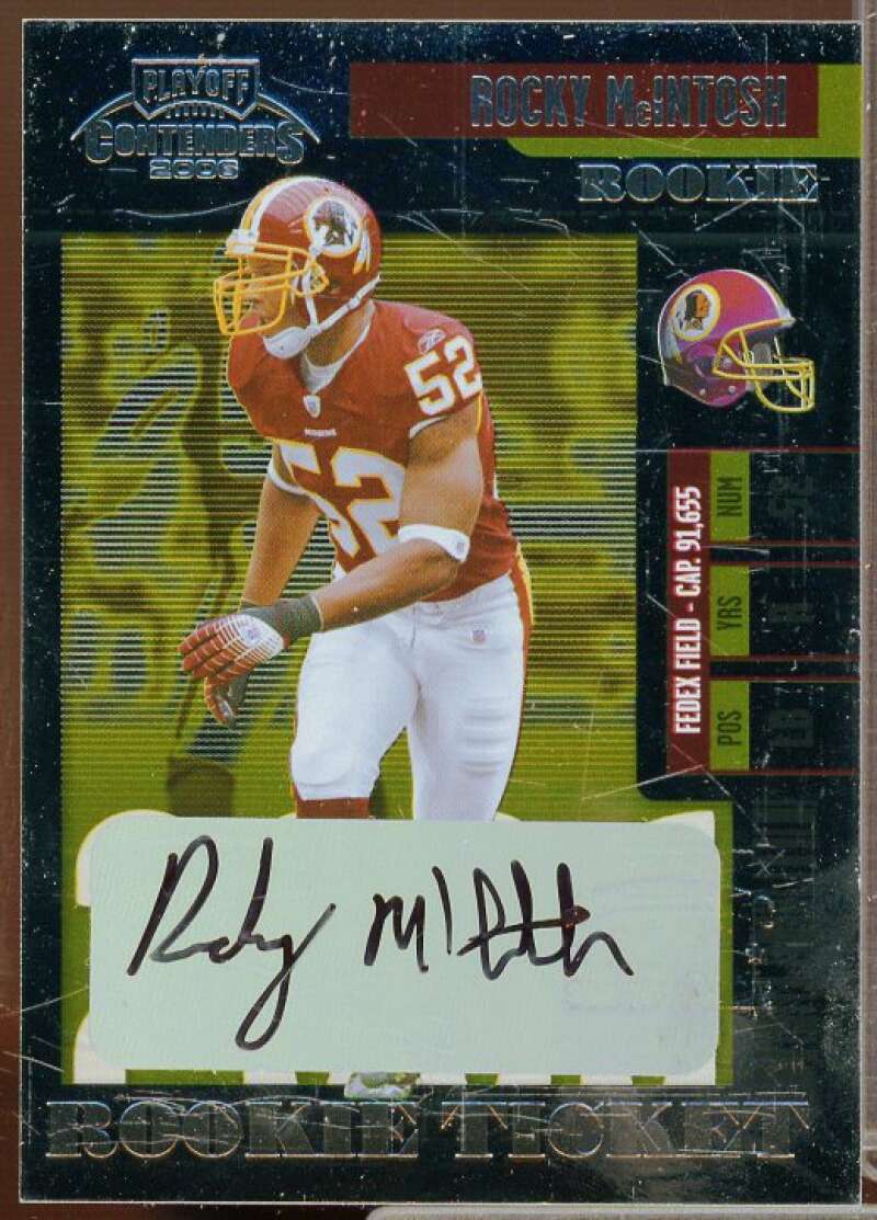 Rocky McIntosh AU Autograph Rookie Card 2006 Playoff Contenders #213  Image 1