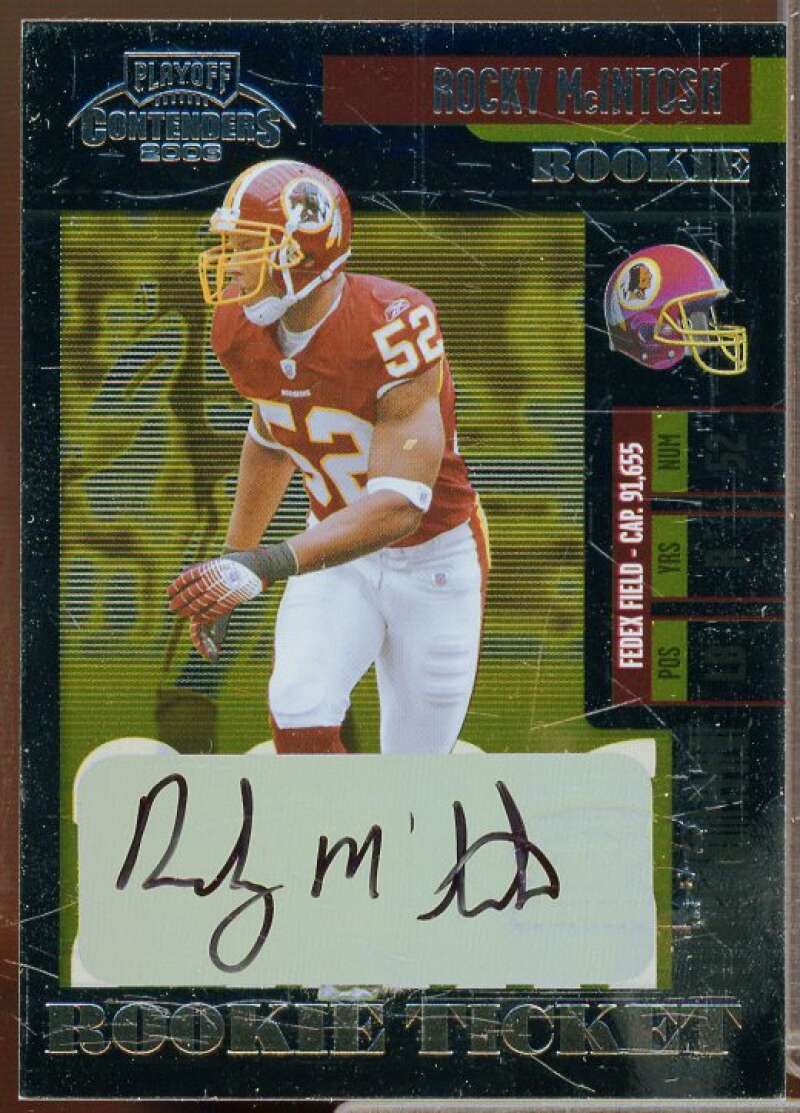 Rocky McIntosh AU Autograph Rookie Card 2006 Playoff Contenders #213  Image 1