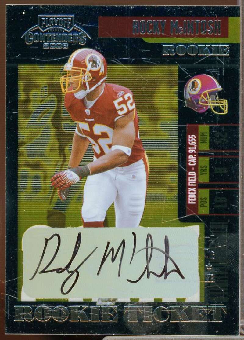 Rocky McIntosh AU Autograph Rookie Card 2006 Playoff Contenders #213  Image 1