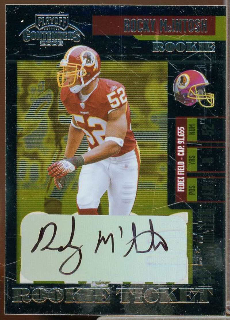 Rocky McIntosh AU Autograph Rookie Card 2006 Playoff Contenders #213  Image 1