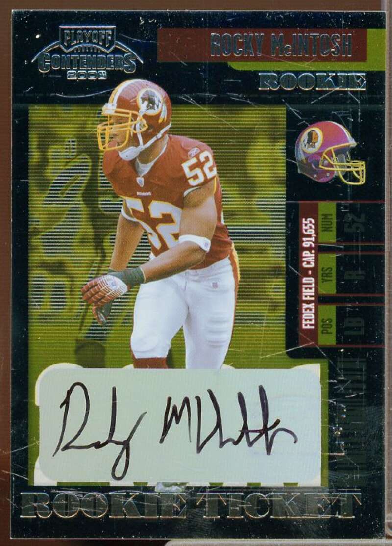 Rocky McIntosh AU Autograph Rookie Card 2006 Playoff Contenders #213  Image 1