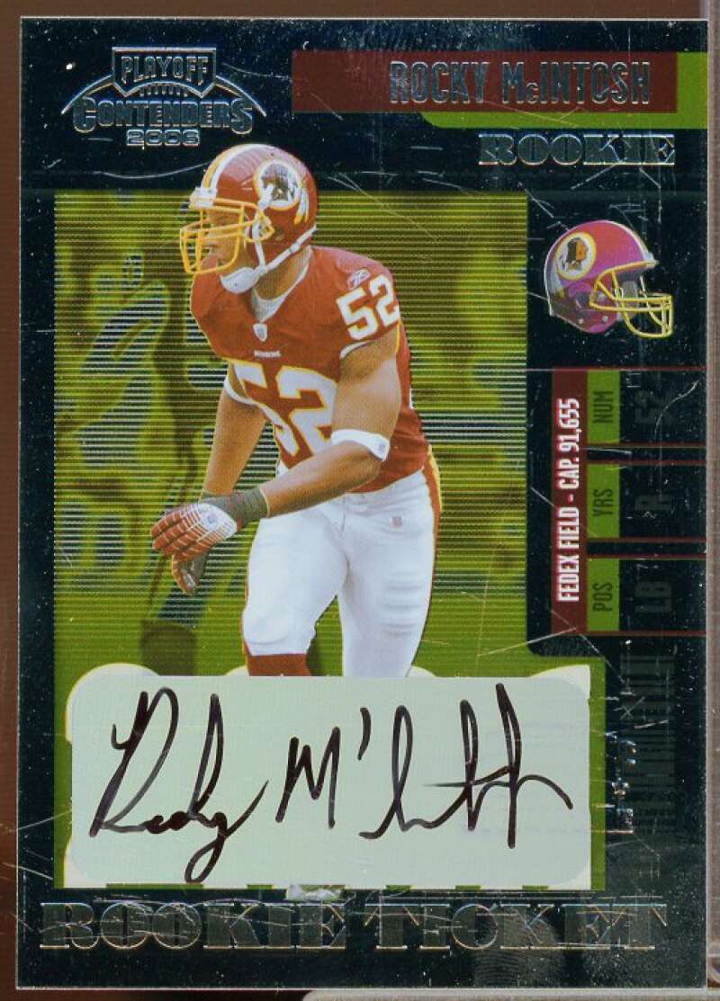 Rocky McIntosh AU Autograph Rookie Card 2006 Playoff Contenders #213  Image 1