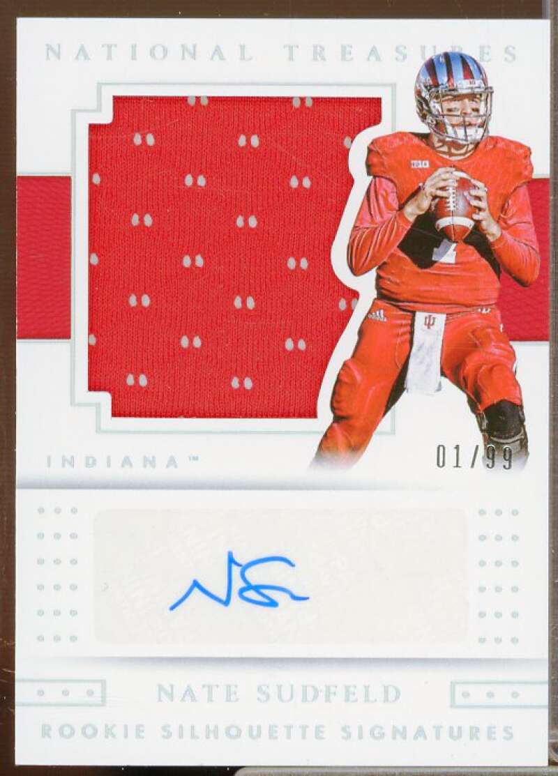 Nate Sudfeld JSY AU Rookie Card 2016 Panini National Treasures Collegiate #124  Image 1