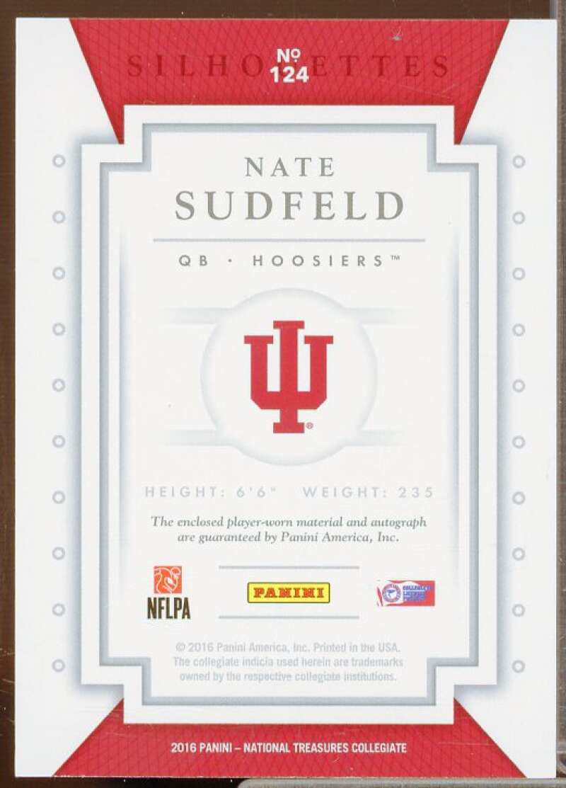 Nate Sudfeld JSY AU Rookie Card 2016 Panini National Treasures Collegiate #124  Image 2