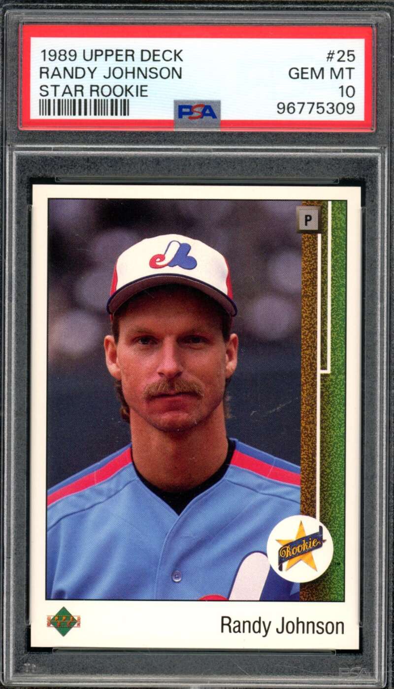 Randy Johnson Rookie Card 1989 Upper Deck #25 PSA 10 Image 1