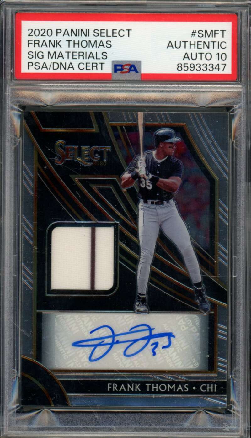 Frank Thomas 2020 Panini Select Signature Materials #SMFT PSA 10 Authentic Auto Image 1