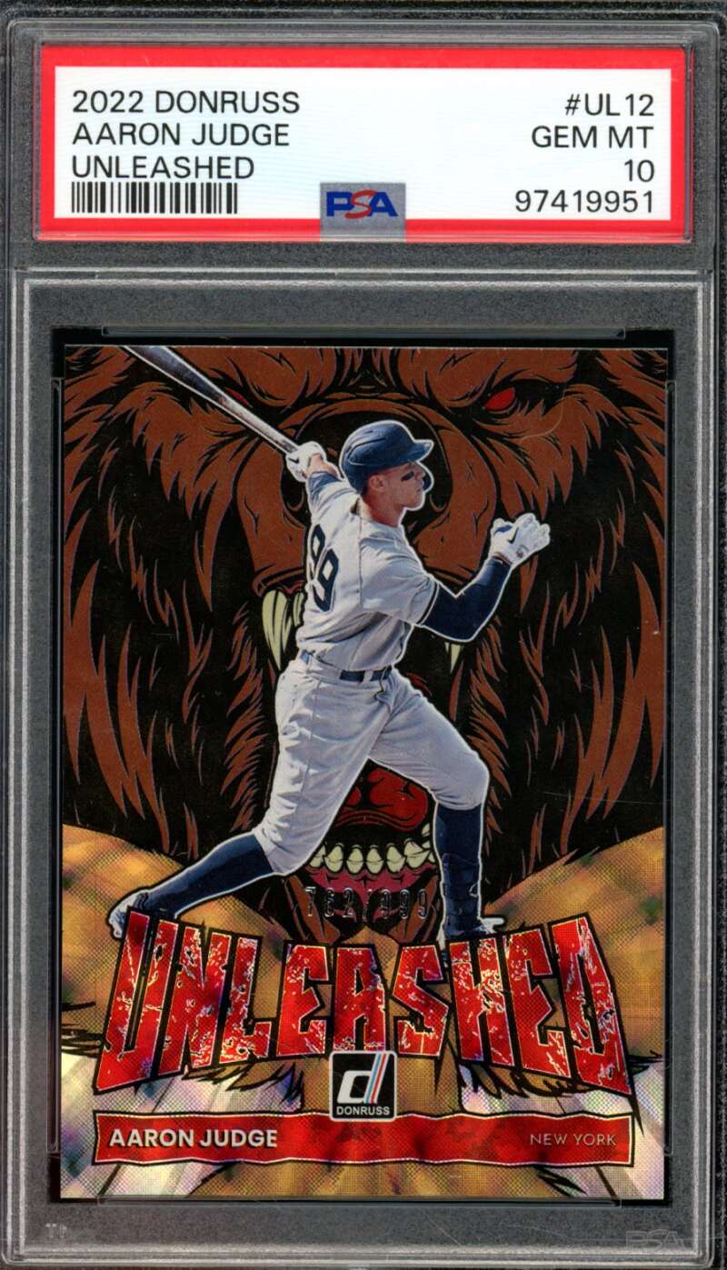 Aaron Judge Card 2022 Donruss Unleashed (pop 3) #UL12 PSA 10 Image 1