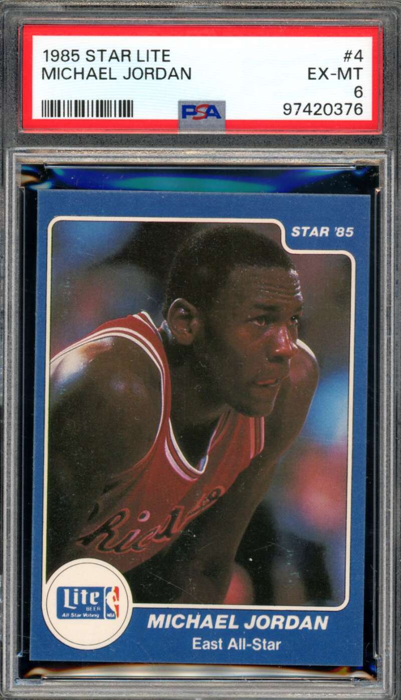 Michael Jordan Rookie Card 1985 Star Lite #4 PSA 6 Image 1