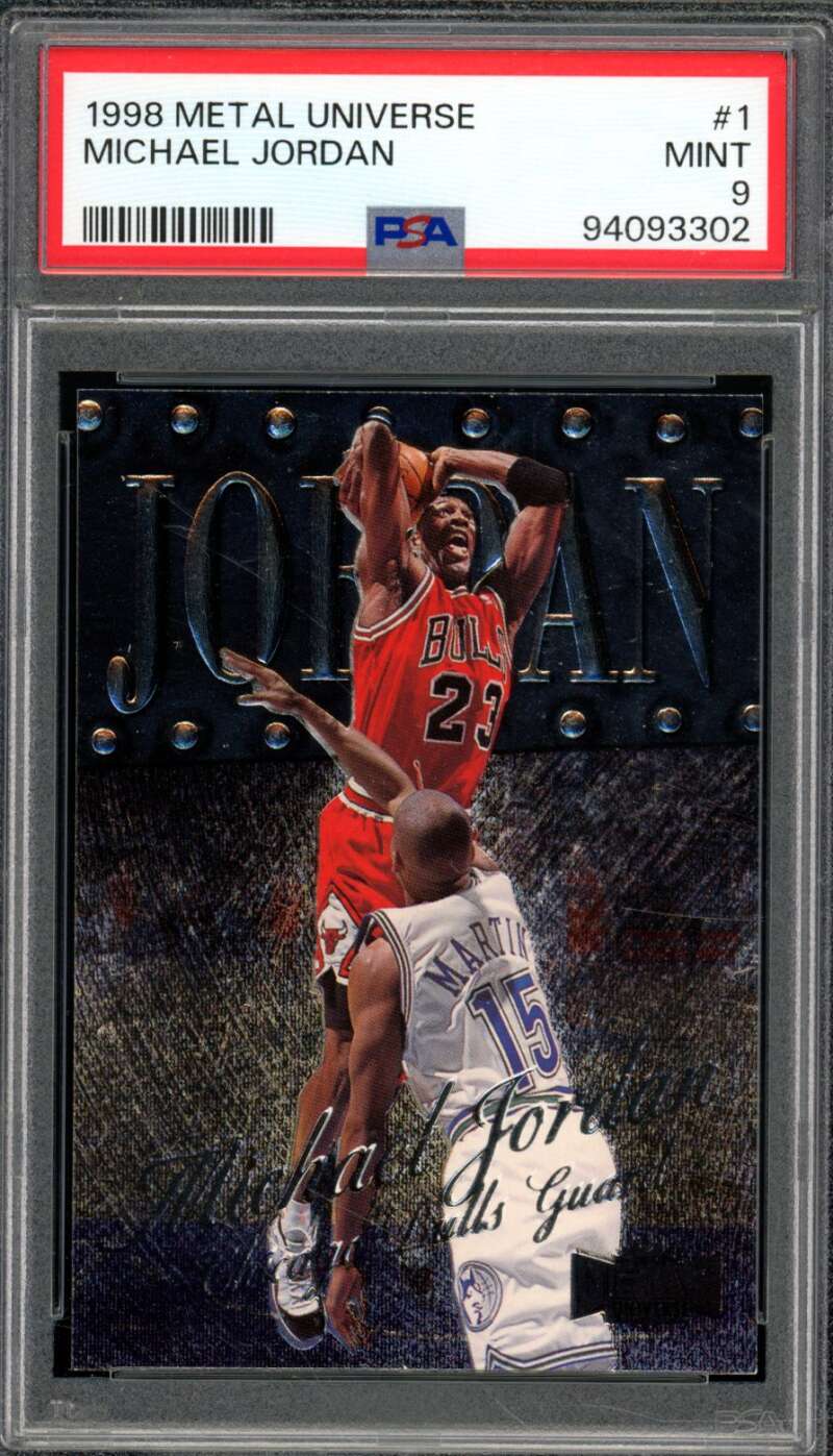 Michael Jordan Card 1998-99 Metal Universe #1 PSA 9 Image 1