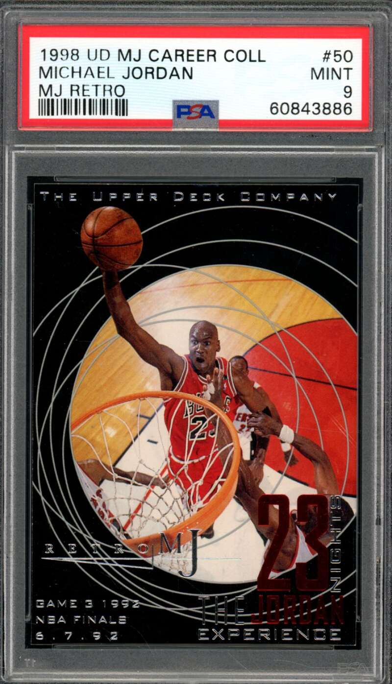 Michael Jordan Card 1998-99 UD MJ Career Coll #50 PSA 9 Image 1