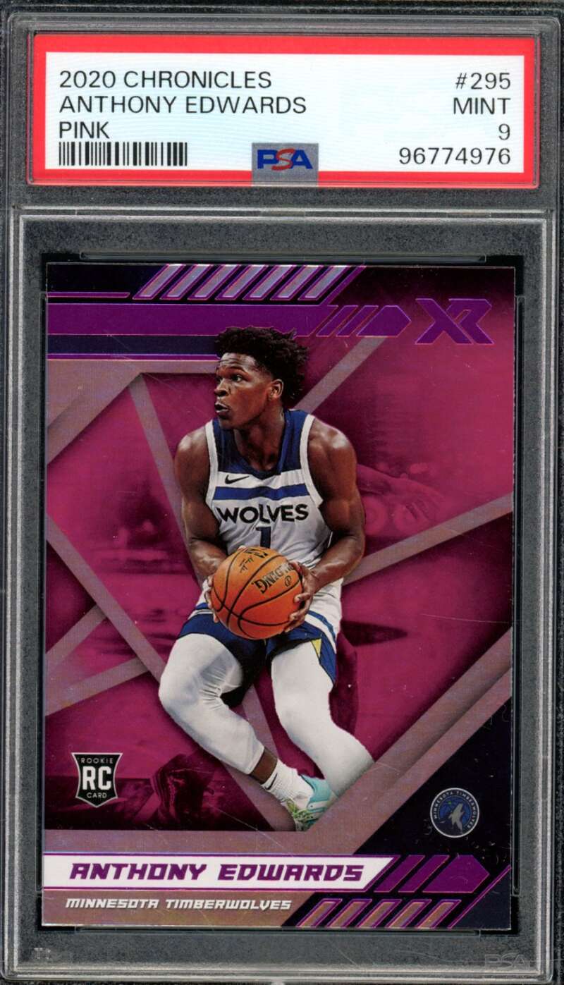 Anthony Edwards Rookie Card 2020-21 Chronicles Pink #295 PSA 9 Image 1