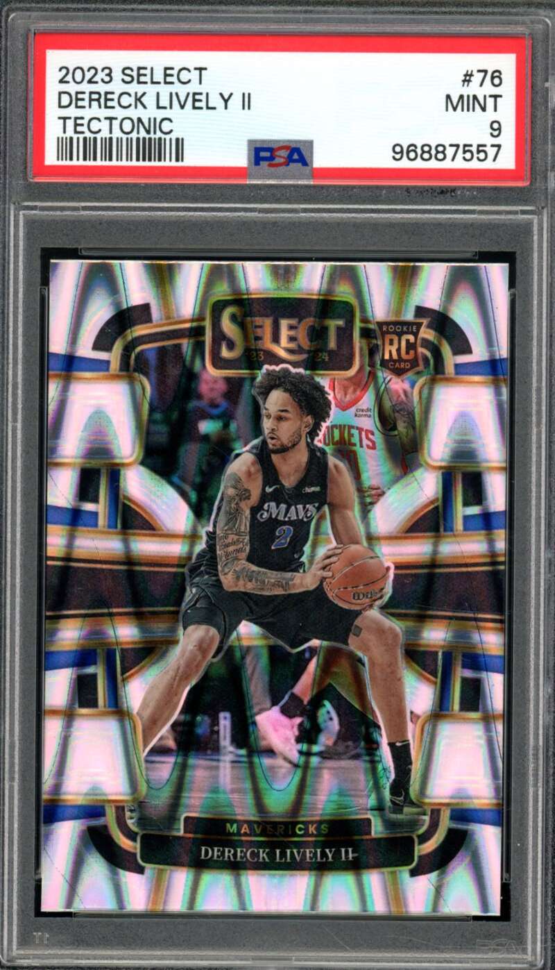 Dereck Lively II Rookie Card 2023-24 Select Tectonic #76 PSA 9 Image 1