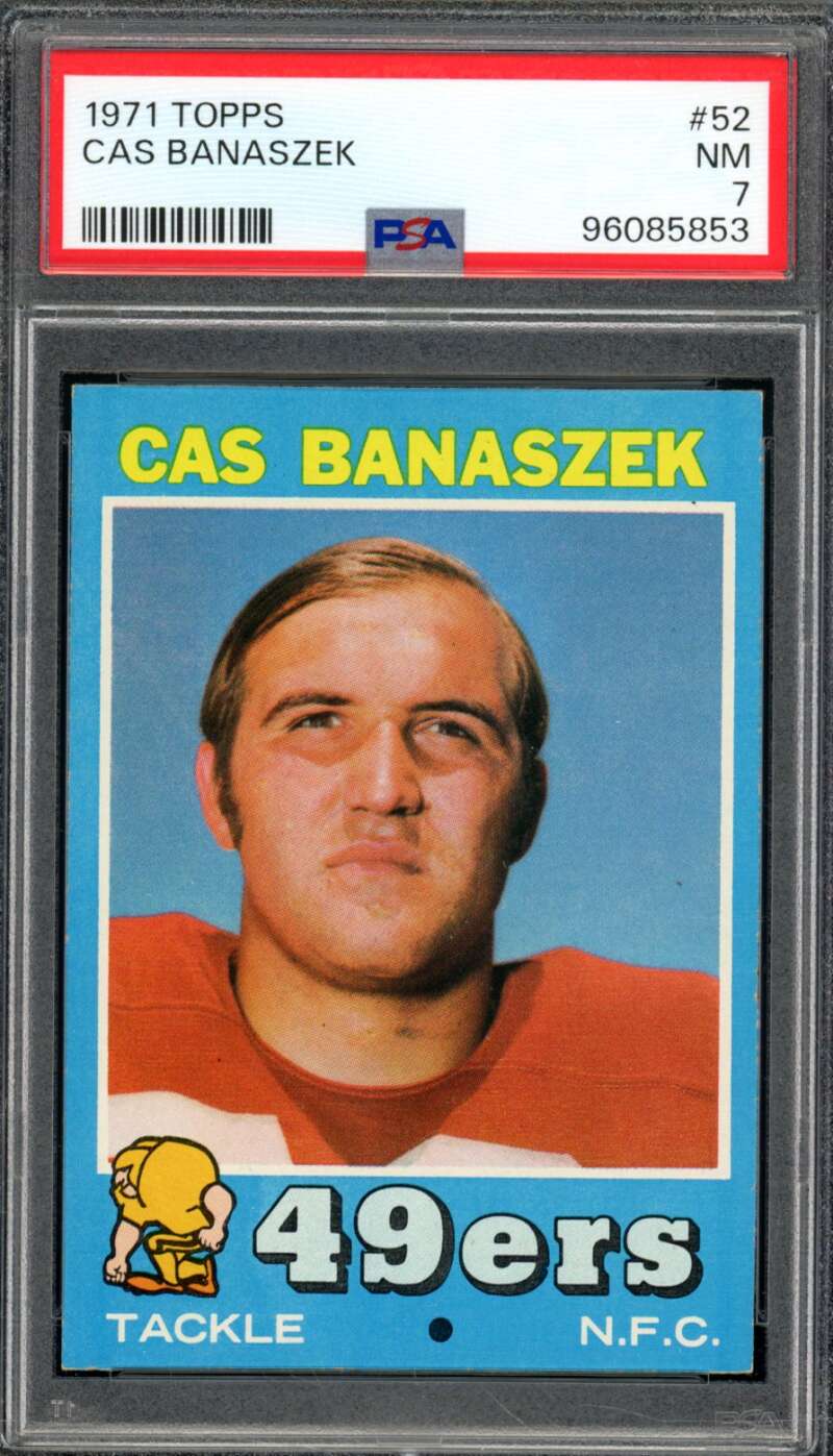 Cas Banaszek Card 1971 Topps #52 PSA 7 Image 1