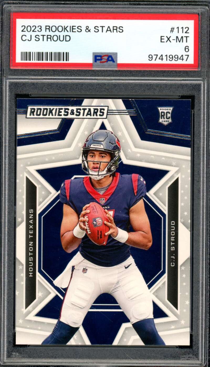 C.J. Stroud Rookie Card 2023 Rookies Stars #112 PSA 6 Image 1