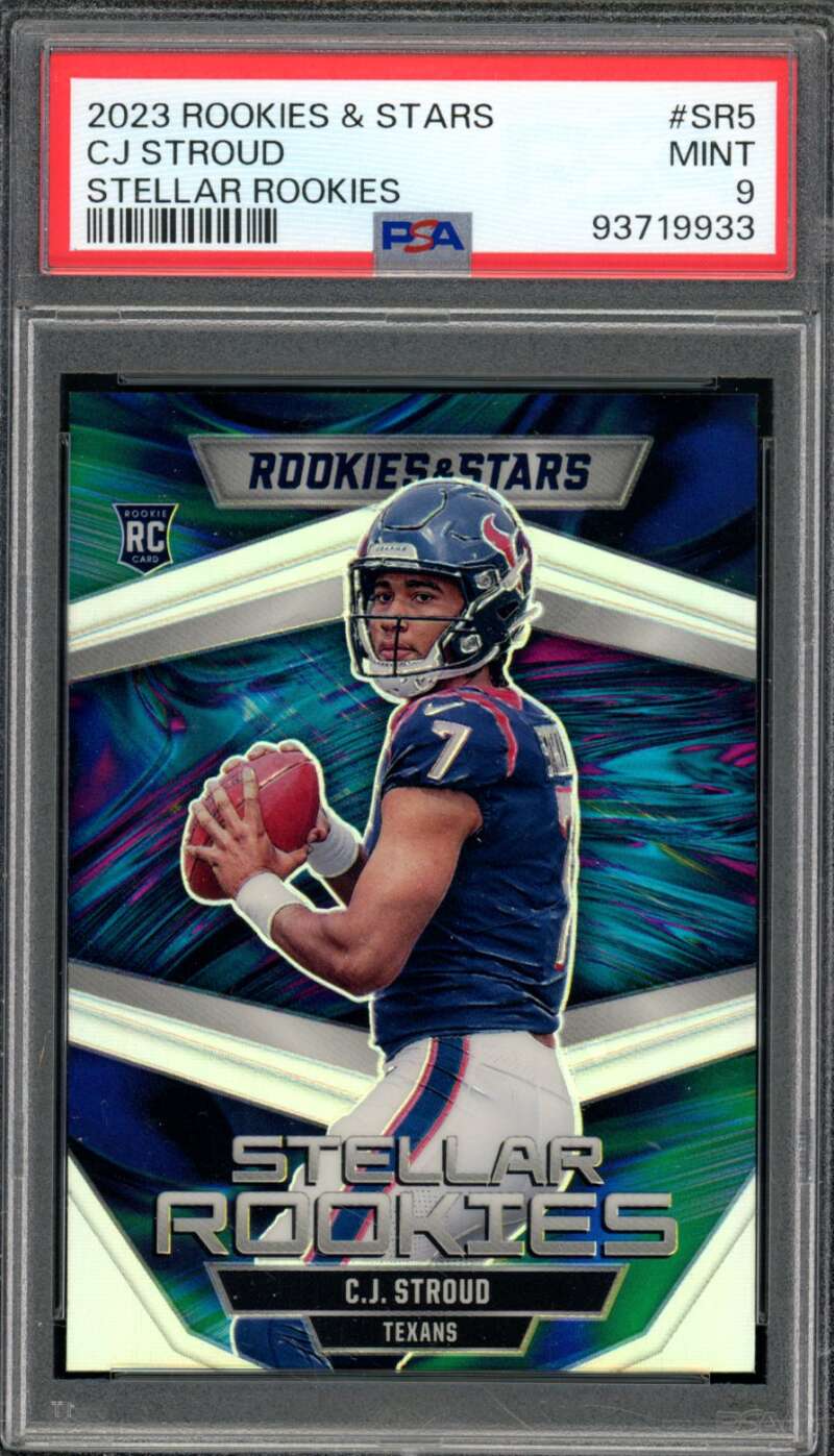 C.J. Stroud Rookie Card 2023 Rookies Stars Stellar Rookies #SR5 PSA 9 Image 1