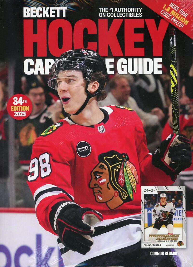 2024 Beckett Hockey Annual Card Price Guide 34th Edition Blackhawks Connor Bedard Image 1