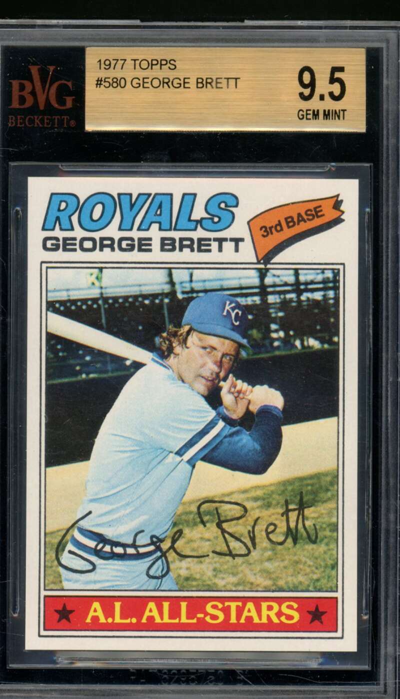 George Brett Card 1977 Topps #580 (pop 2) BGS BVG 9.5 Image 1