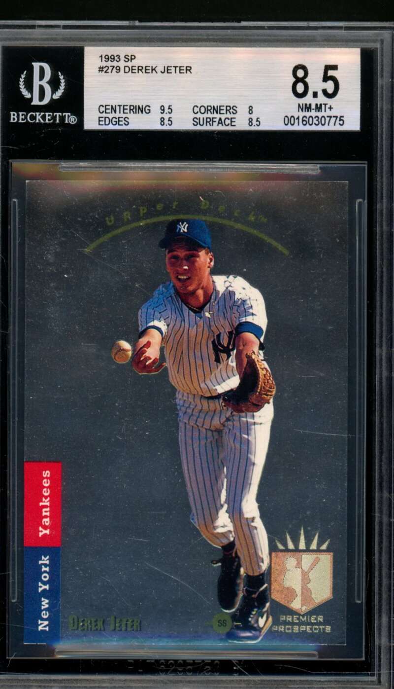 Derek Jeter Rookie Card 1993 SP #279 BGS 8.5 Image 1