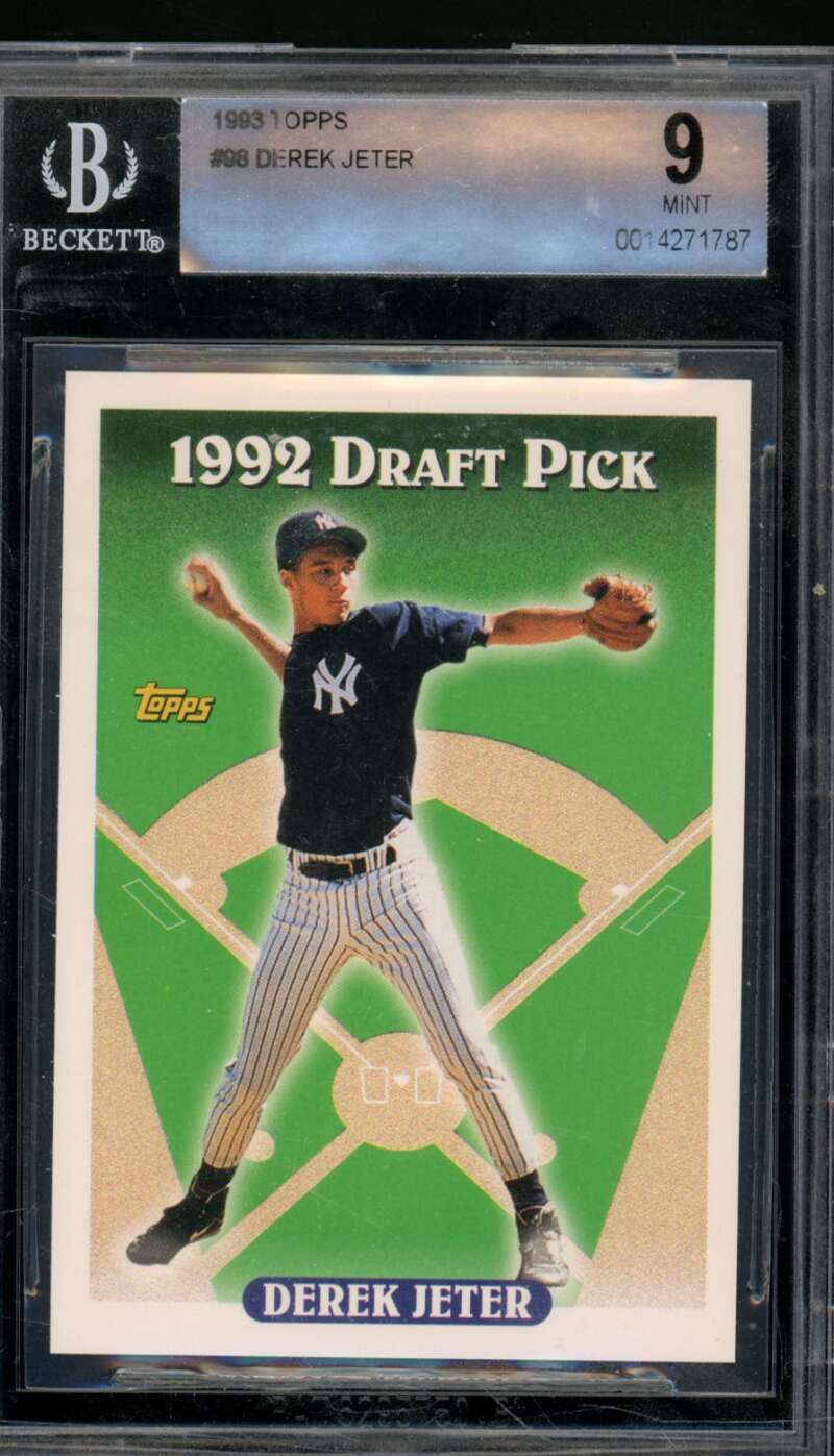 Derek Jeter Rookie Card 1993 Topps #98 BGS 9 Image 1