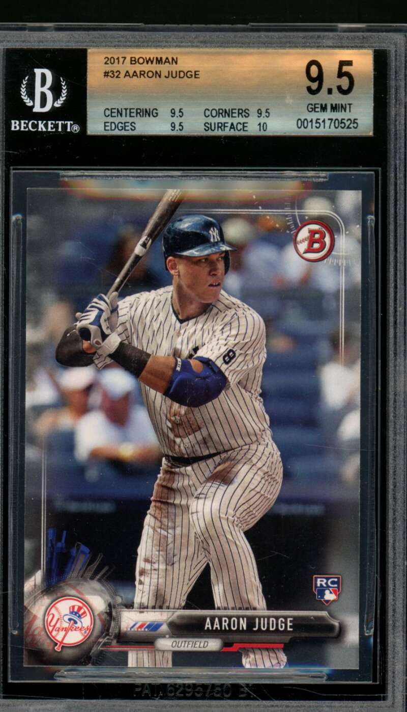 Aaron Judge Rookie Card 2017 Bowman #32 BGS 9.5 Image 1