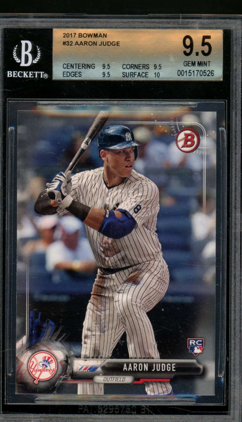 Aaron Judge Rookie Card 2017 Bowman #32 BGS 9.5 Image 1