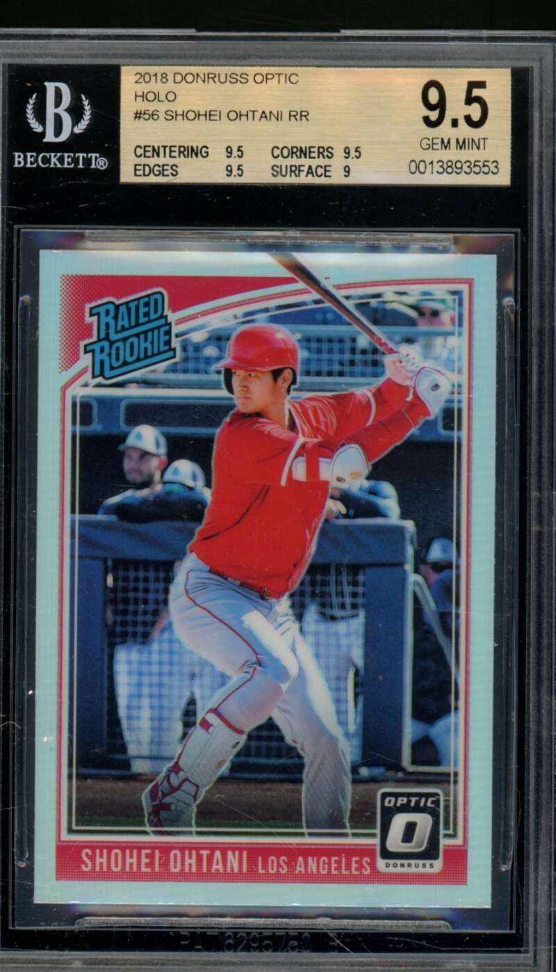 Shohei Ohtani Rookie Card 2018 Donruss Optic #56 BGS 9.5 Image 1