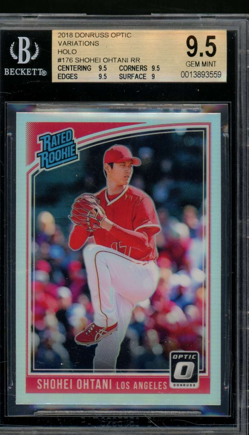 Shohei Ohtani Rookie Card 2018 Donruss Optic #176 BGS 9.5 Image 1