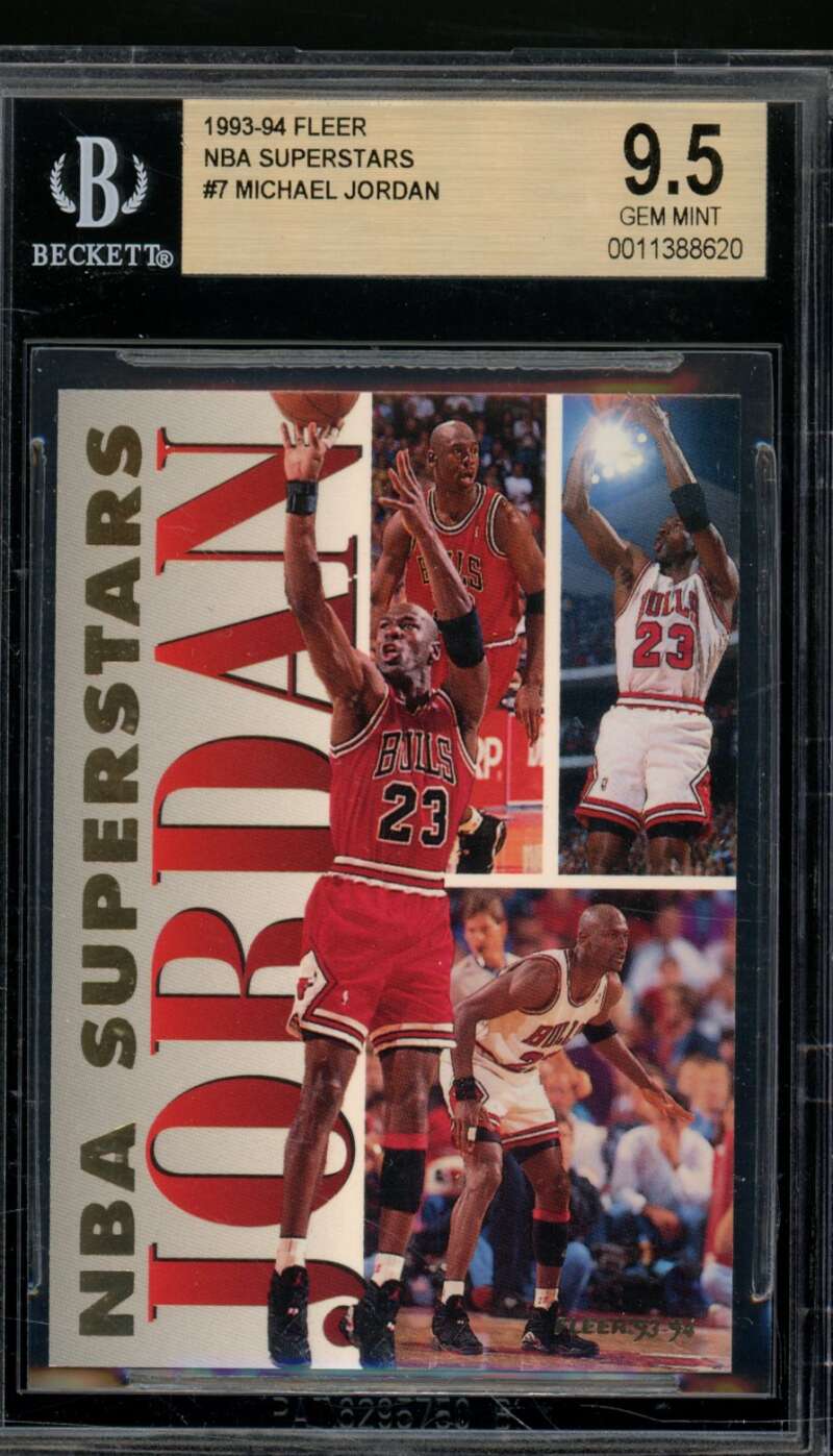 Michael Jordan Card 1993-94 Fleer NBA Superstars #7 BGS 9.5 Image 1