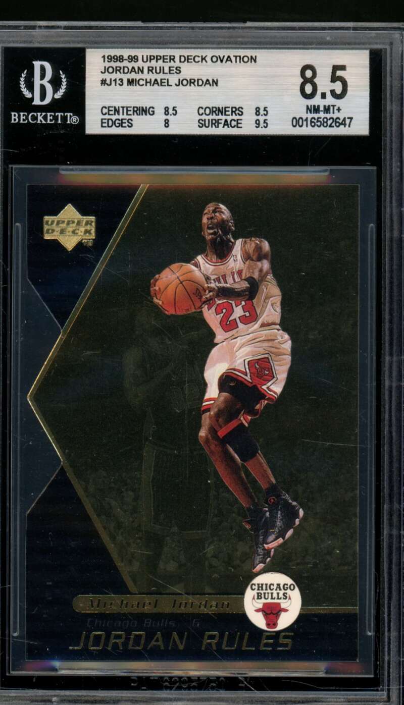 Michael Jordan Card 1998-99 Upper Deck Ovation Jordan Rules #J13 BGS 8.5 Image 1