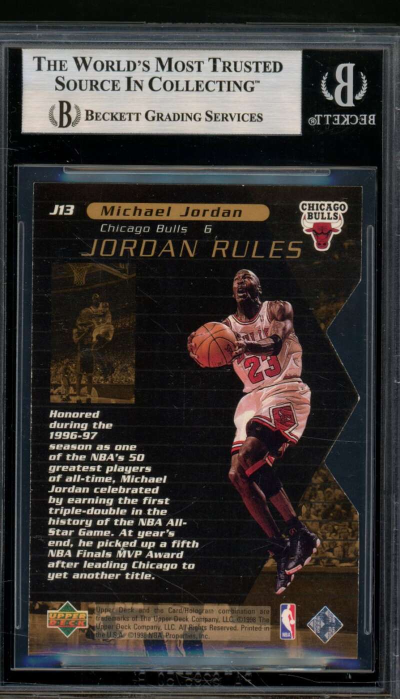 Michael Jordan Card 1998-99 Upper Deck Ovation Jordan Rules #J13 BGS 8.5 Image 2