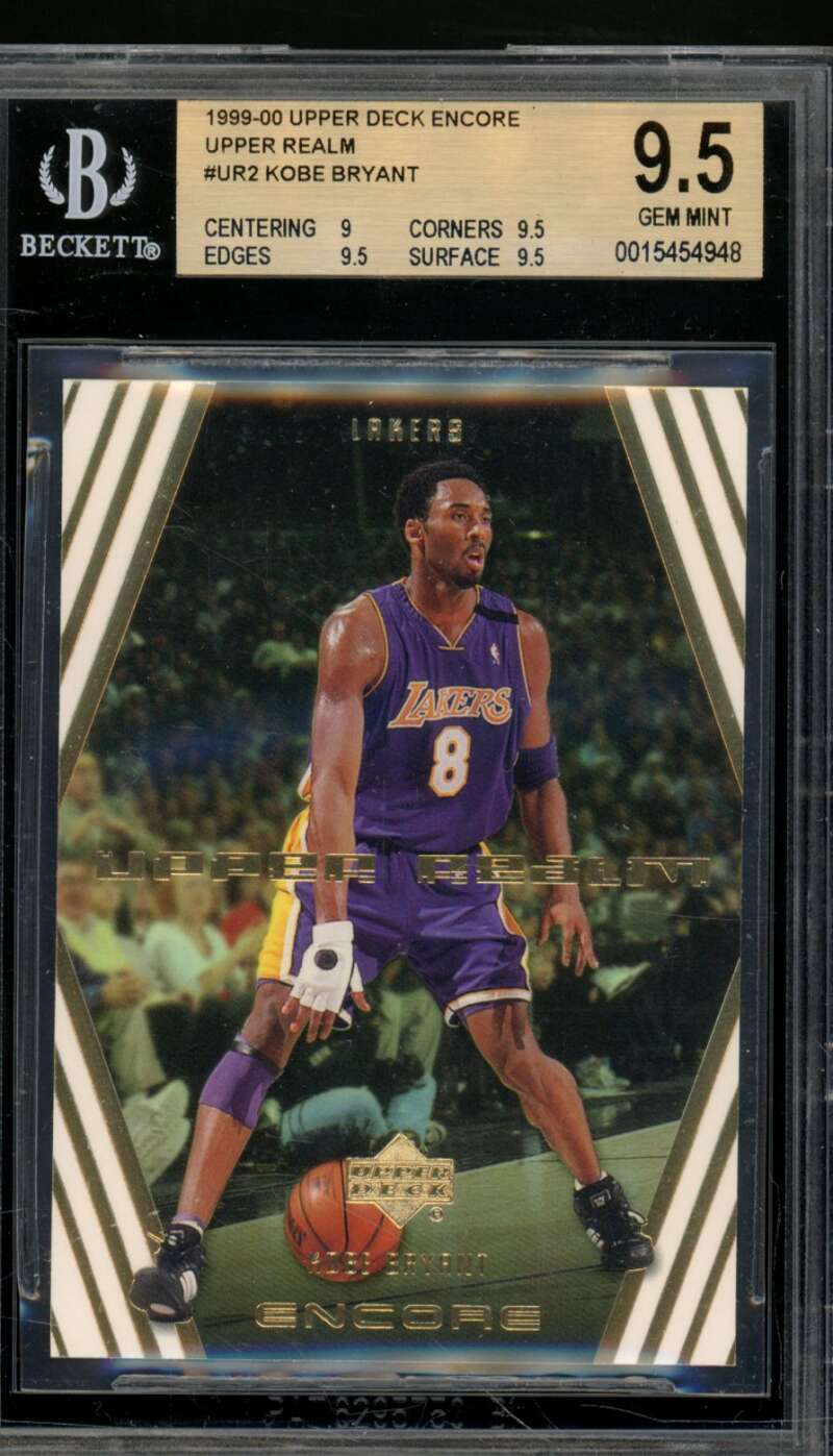 Kobe Bryant Card 1999-00 Upper Deck Encore Upper Realm #UR2 BGS 9.5 Image 1