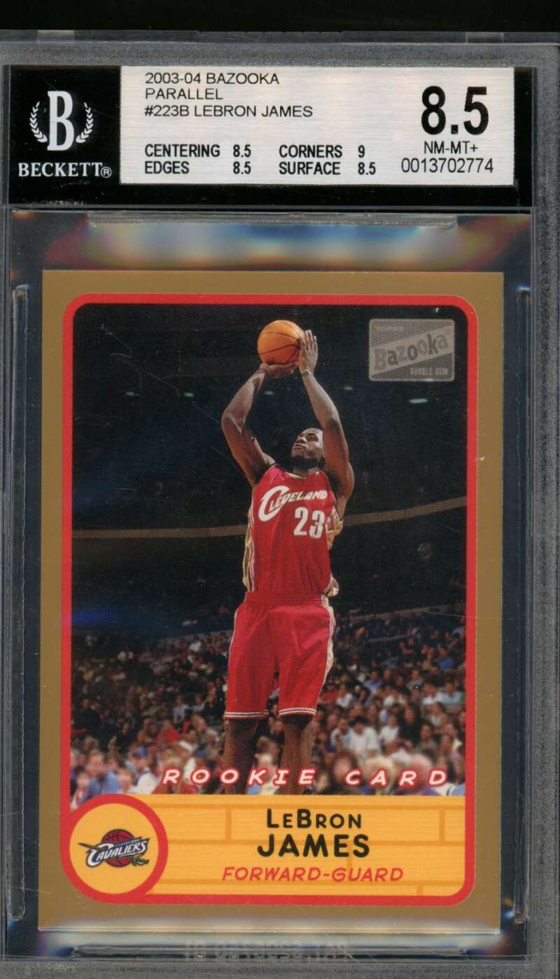 LeBron James Rookie Card 2003-04 Bazooka Parallel #223B BGS 8.5 Image 1