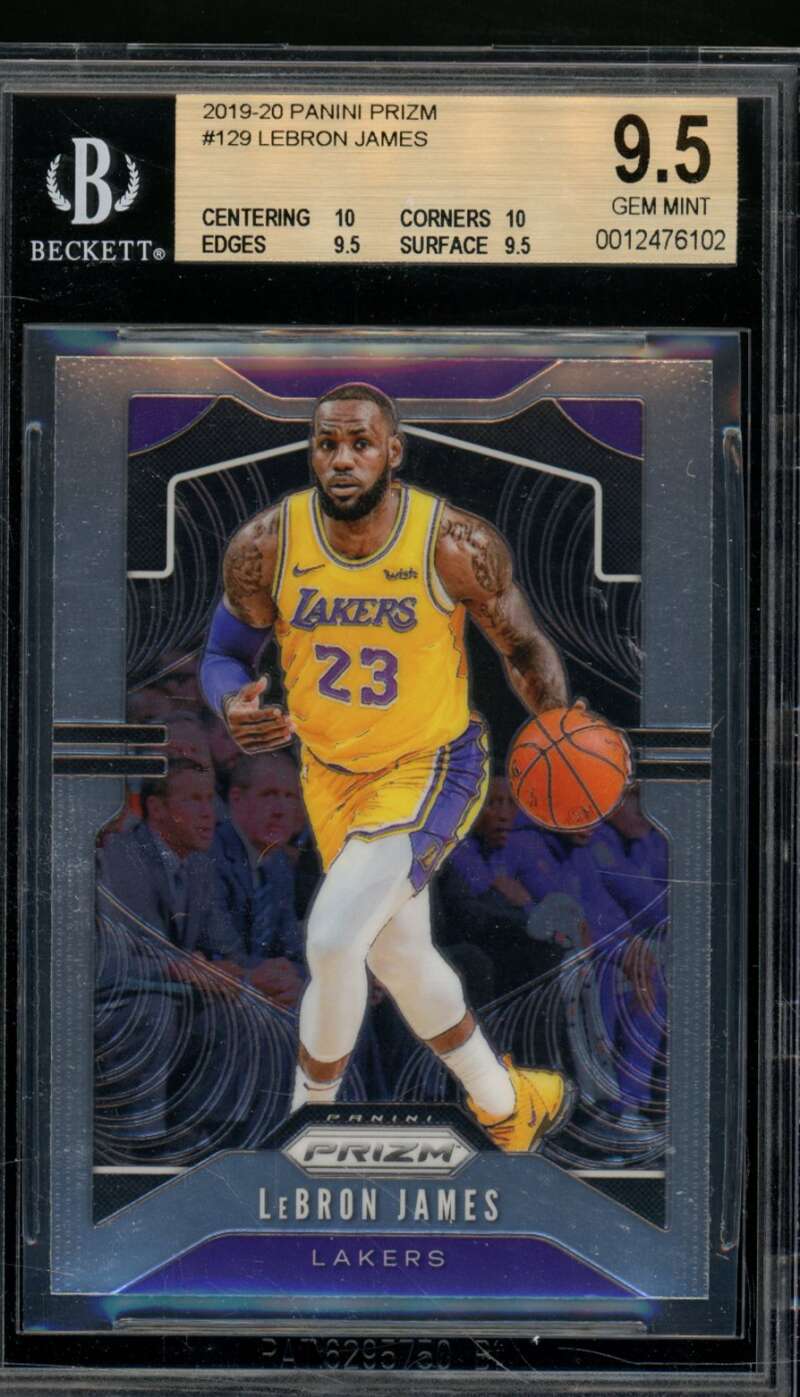 LeBron James Card 2019-20 Panini Prizm #129 BGS 9.5 Image 1