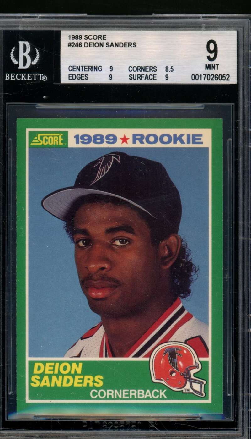 Deion Sanders Rookie Card 1989 Score #246 BGS 9 Image 1