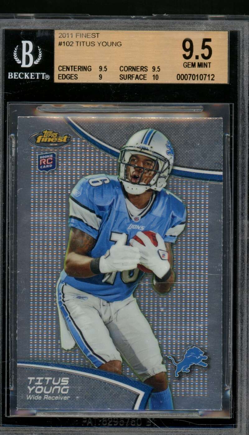 Titus Young Card 2011 Finest #102 BGS 9.5 Image 1