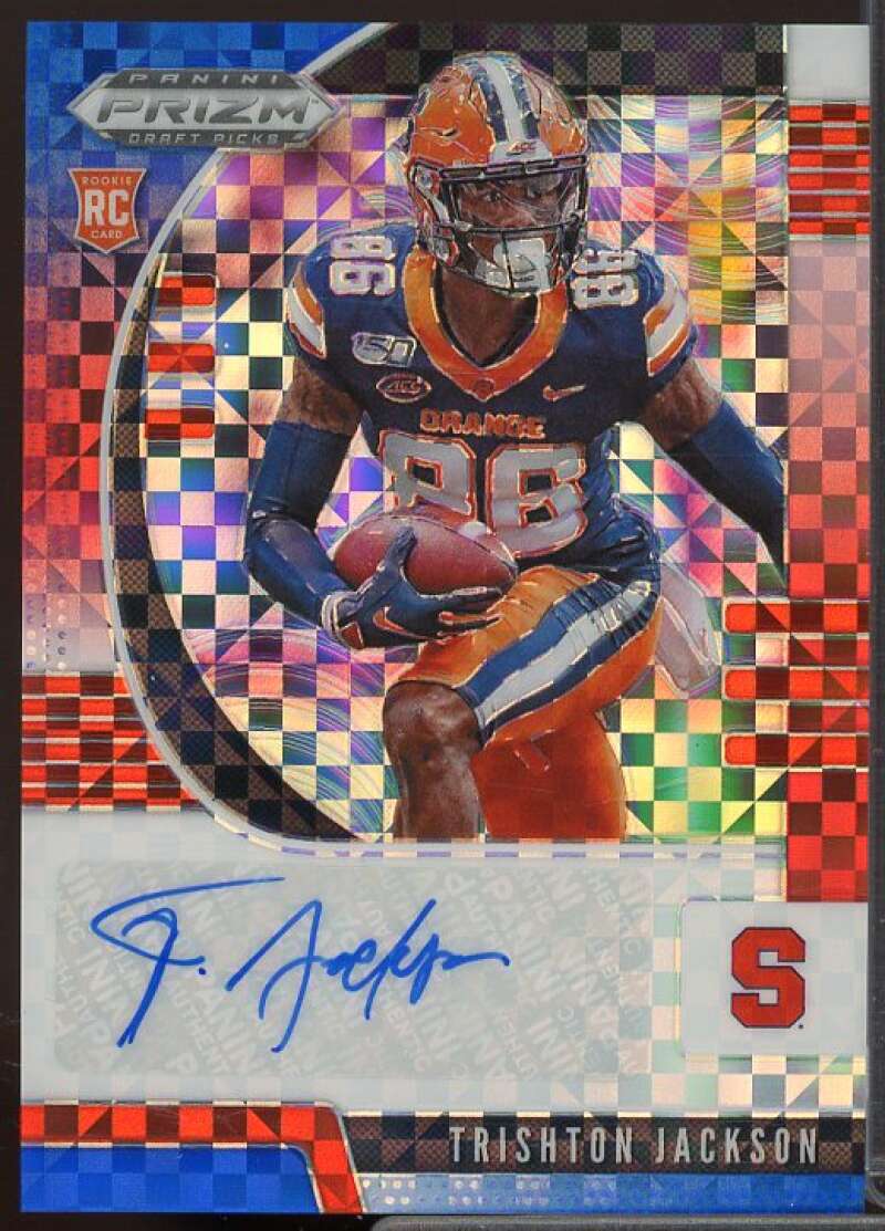 Trishton Jackson/99 2020 Prizm Draft Picks Autograph Prizms Red White Blue #286  Image 1