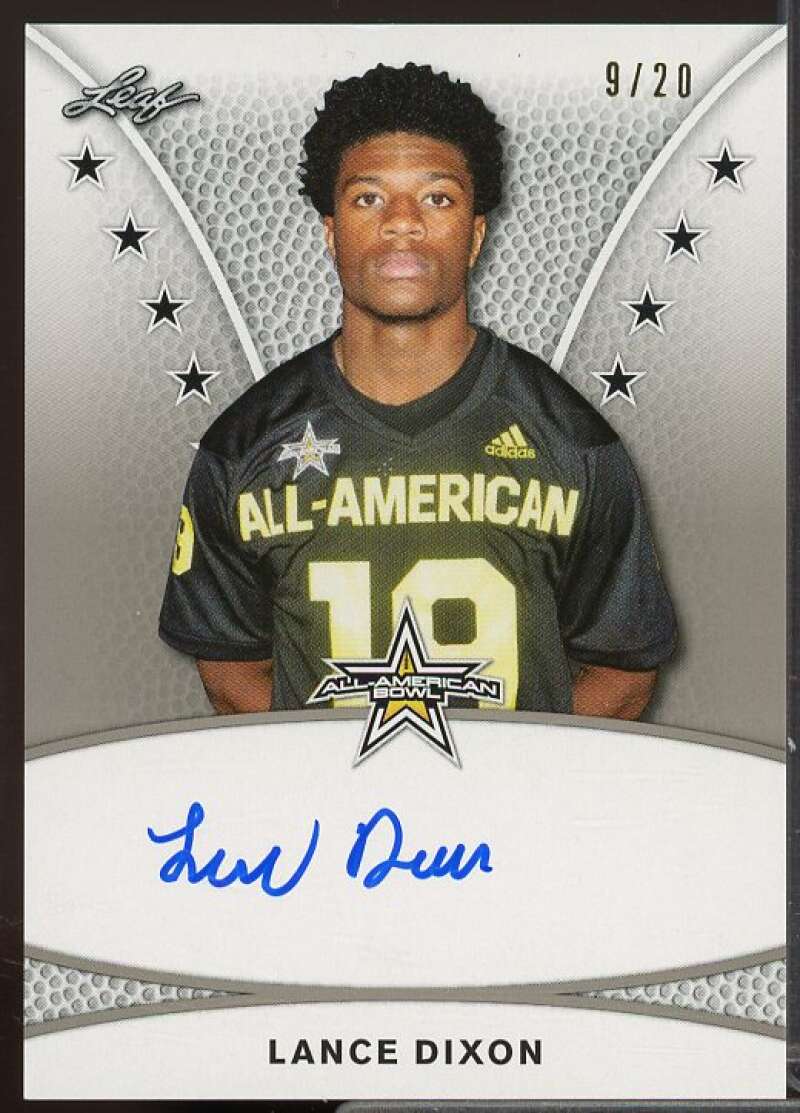 Lance Dixon Card 2019 Leaf Army All-American Bowl Tour Autographs Silver #TALD1  Image 1