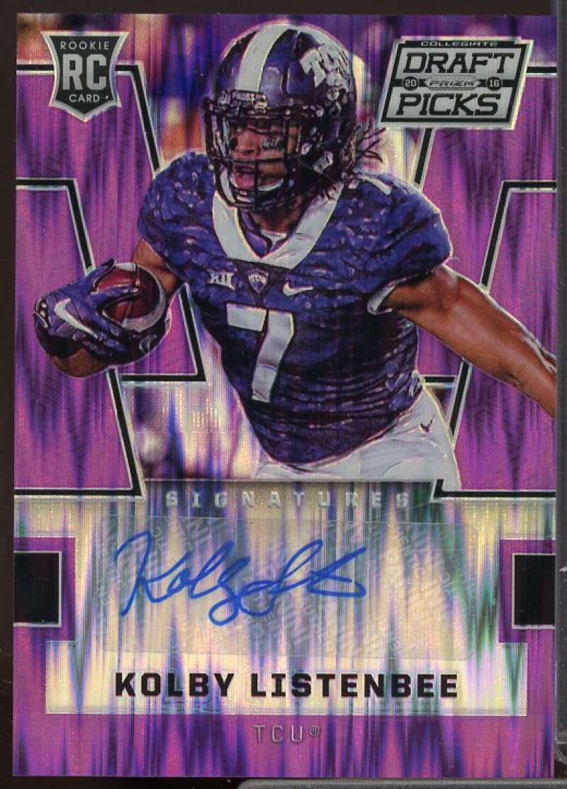 Kolby Listenbee 2016 Panini Prizm Draft Picks Autographs Prizms Purple #163  Image 1