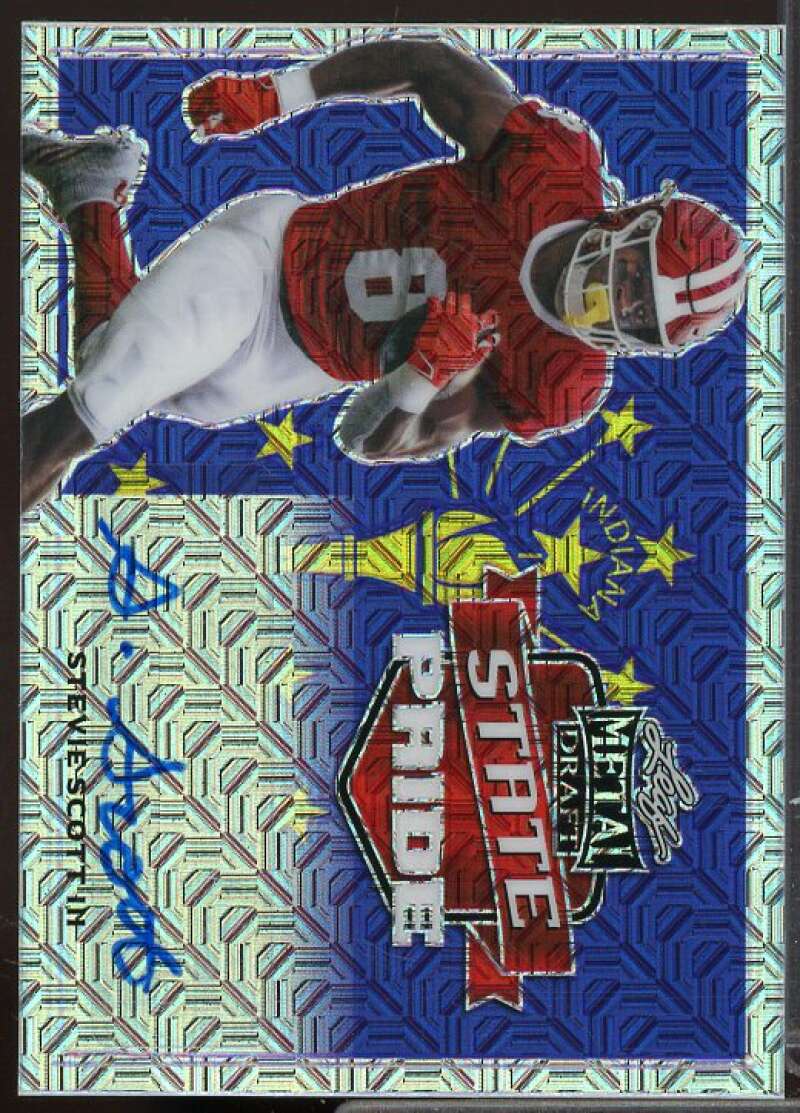 Stevie Scott III Rookie Card 2021 Leaf Metal Draft State Pride Mojo #SPSS3  Image 1